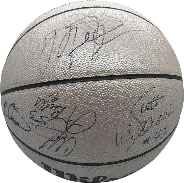 Jordans First Ring: 1990-91 Chicago Bulls Team Signed Basketball w/ Jordan, Pippen & Others! (PSA/DNA)