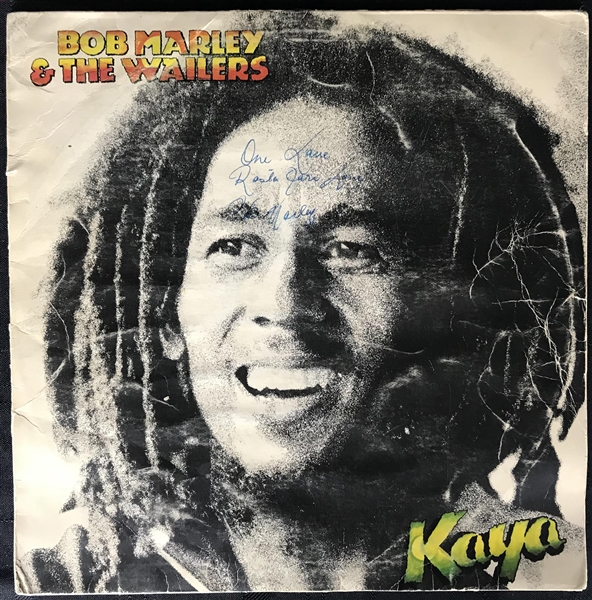 Bob Marley Near-Mint Signed "Kaya" Album w/ "One Love Inscription! (Beckett/BAS)