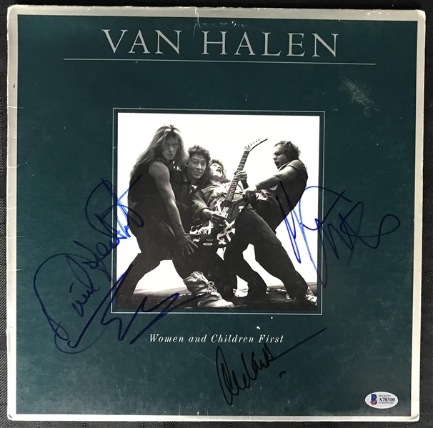 Van Halen Group Signed "Woman & Children First" Album w/ All Four Members! (Beckett/BAS)