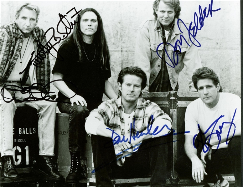The Eagles ULTRA-RARE Group Signed 8" x 10" Promotional Photograph w/ All Five Members! (JSA)