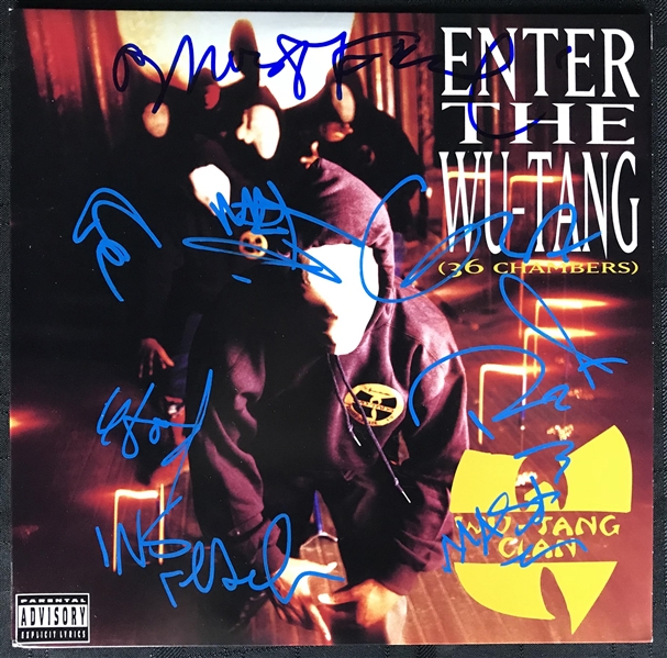 Wu-Tang Clan Rare Group Signed "Enter The Wu-Tang" Album w/ 8 Signatures! (Beckett/BAS Guaranteed)