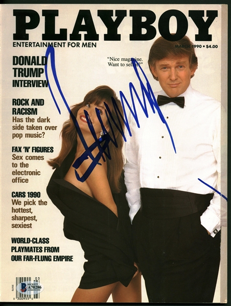President Donald Trump Rare Signed "Playboy" Magazine (Beckett/BAS)