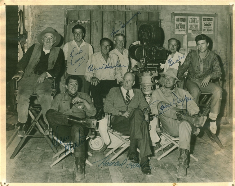 Rio Bravo Cast Signed 8" x 10" Photograph w/ John Wayne, Dean Martin, Rickey Nelson & Others! (JSA)