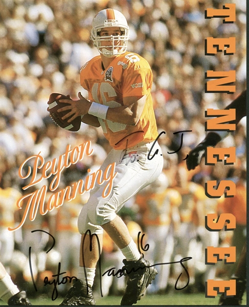 Peyton Manning Pre-Rookie Signed 8" x 10" Vols Promotional Photograph (JSA)