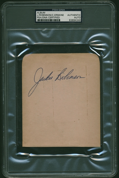 Jackie Robinson Signed Vintage Album Page (PSA/DNA Encapsulated)