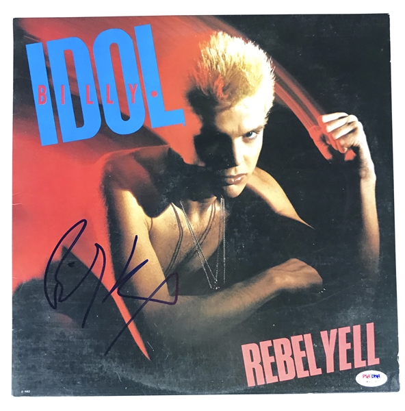 Billy Idol Signed "Rebel Yell" Album Cover (PSA/DNA)