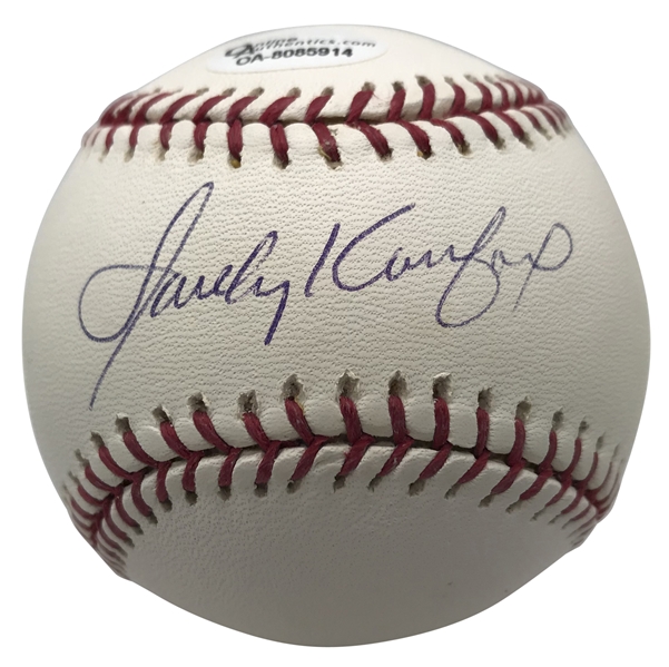 Sandy Koufax Near-Mint Signed OML Baseball (Beckett/BAS Guaranteed)