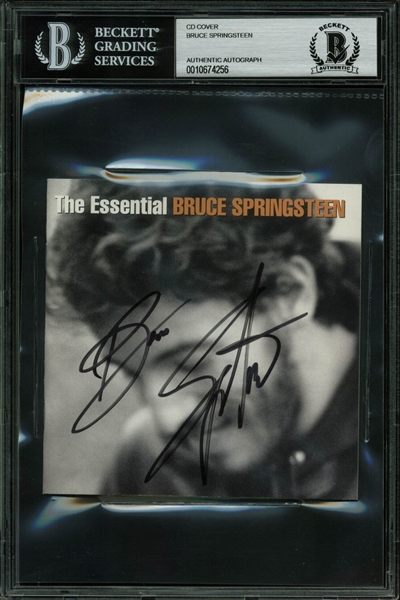 Bruce Springsteen Signed "The Essential" CD Cover (BAS/Beckett Encapsulated)
