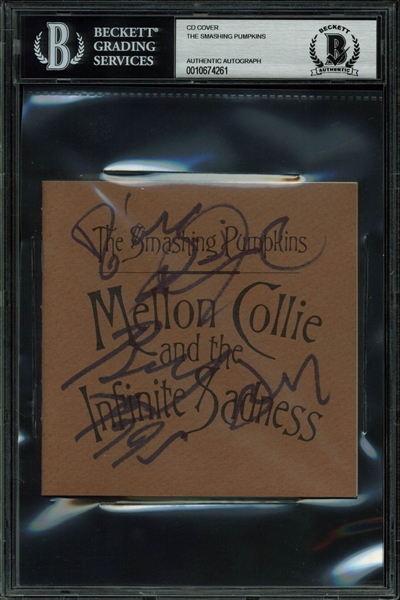 The Smashing Pumpkins Group Signed "Mellon Collie and the Infinite Sadness" CD Cover (BAS/Beckett Encapsulated)