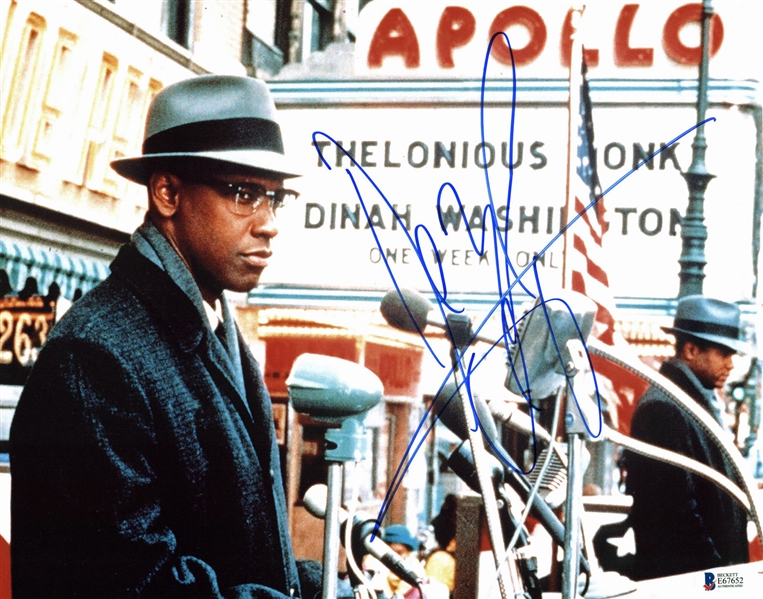 Denzel Washington Signed "Malcolm X" 11" x 14" Photograph (BAS/Beckett)