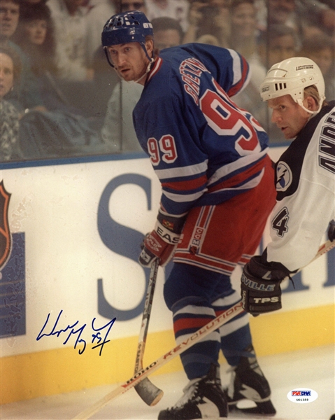 Wayne Gretzky Signed 11" x 14" New York Rangers Photograph (PSA/DNA Graded GEM MINT 10)