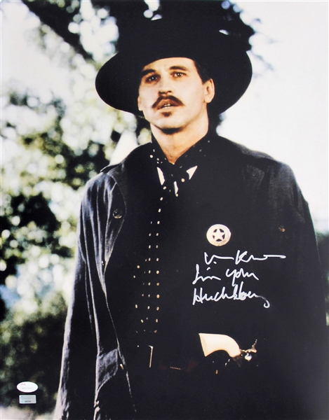 Tombstone: Val Kilmer Signed & Inscribed 16" x 20" Color Photo (JSA)