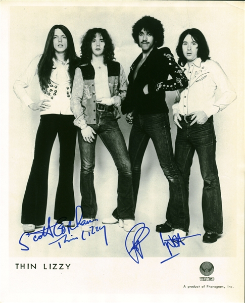 Thin Lizzy Vintage Signed 8" x 10" Promotional Photograph (Beckett/BAS Guaranteed)