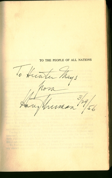 Harry Truman Signed "Memoirs by Harry S. Truman: Year of decisions" Book (Beckett/BAS Guaranteed)