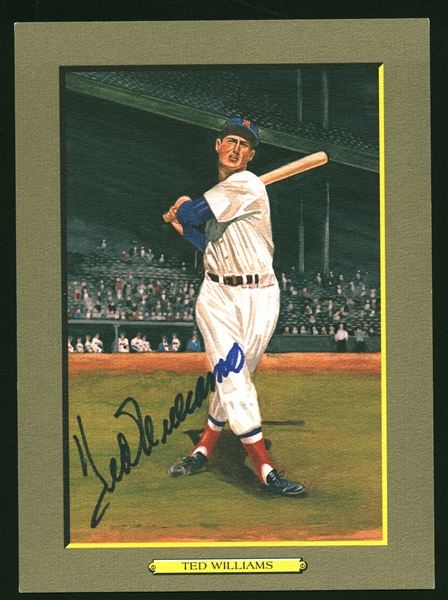 Lot of Two (2) Ted Williams Signed Items w/ Perez-Steele Card! (PSA/DNA & JSA)