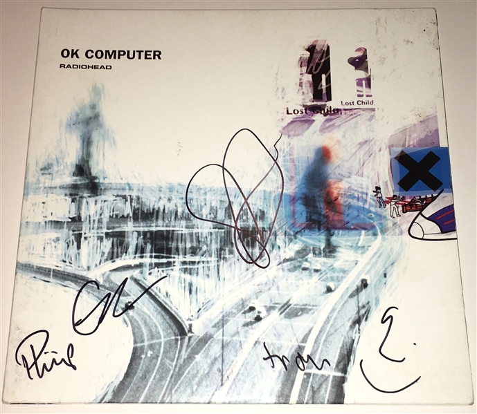 Radiohead Rare Group Signed "OK Computer" Record Album (BAS/Beckett Guaranteed)