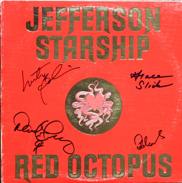 Jefferson Starship Group Signed "Red Octopus" Record Album (4 Sigs)(Beckett/BAS Guaranteed)