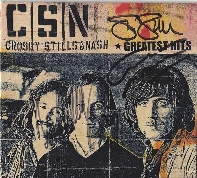 Crosby, Stills & Nash Group Signed CD Booklet (Beckett/BAS Guaranteed)