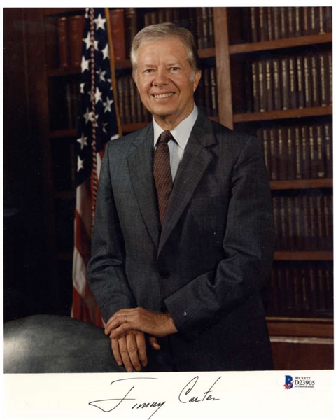 Jimmy Carter Signed 8" x 10" Color Photograph (Beckett/BAS)