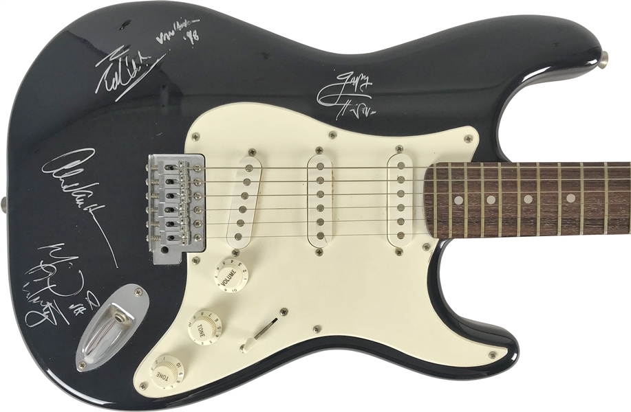 Van Halen Group Signed Stratocaster Guitar w/ 4 Signatures! (REAL/Epperson)
