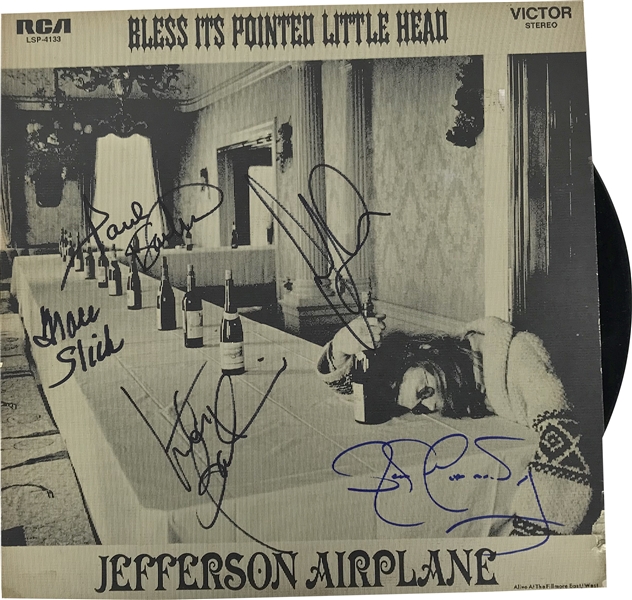 Jefferson Airplane Group Signed "Bless Its Pointed Little Head" Album (Beckett/BAS Guaranteed)