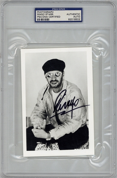 The Beatles: Ringo Starr Signed 3.5" x 5.5" Photograph (PSA/DNA Encapsulated)