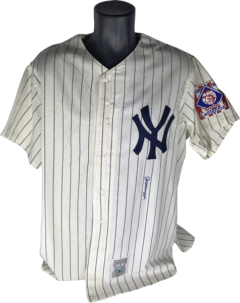Joe DiMaggio Signed 1939 Baseball Centennial NY Yankees Jersey (Beckett/BAS)