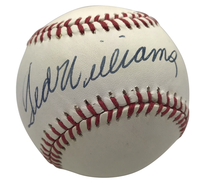 Ted Williams Near-Mint Signed OAL Baseball (JSA)