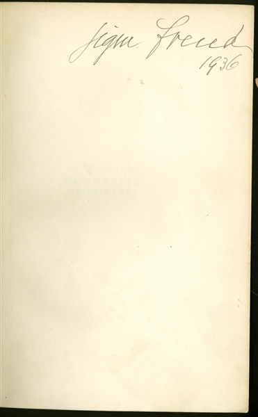 Sigmund Freud ULTRA-RARE Signed "Gesammelte Schriften I" Hardcover Book (Beckett/BAS)