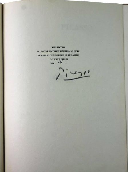 Pablo Picasso Signed Limited Edition Book w/ Dust Jacket (PSA/DNA)