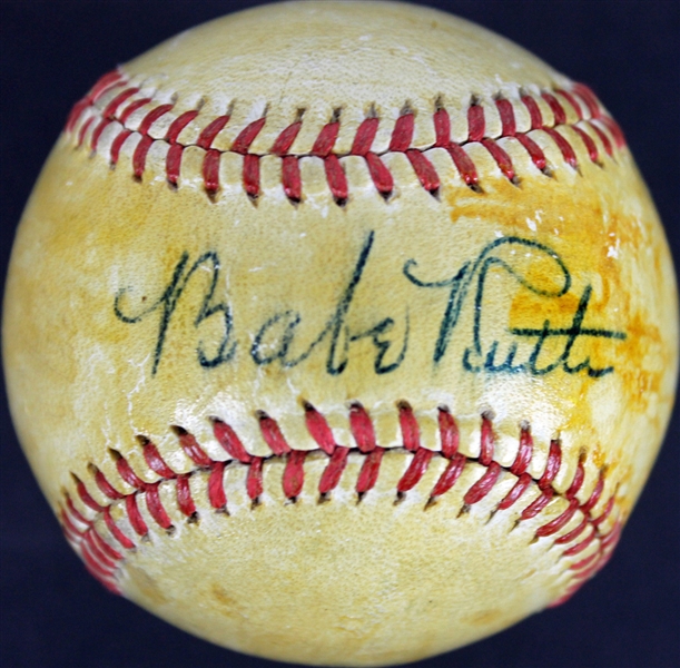 Babe Ruth Single-Signed OAL (Harridge) Baseball (JSA)