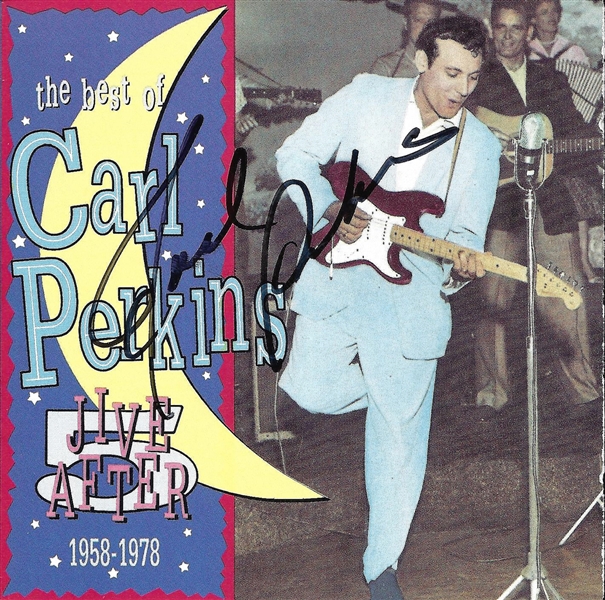 Carl Perkins Signed "Live After 5" CD Booklet (Beckett/BAS Guaranteed)