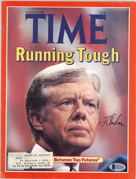 Jimmy Carter Signed August 1980 TIME Magazine (Beckett/BAS)