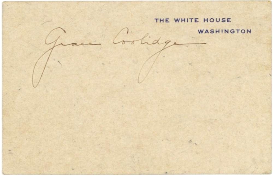 Grace Coolidge Signed White House Card (Beckett/BAS)