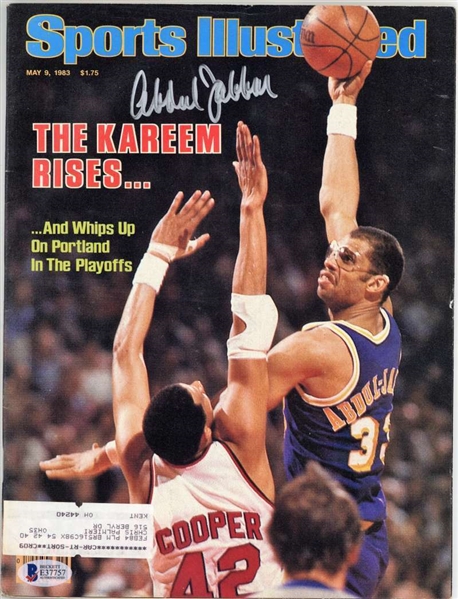 Kareem Abdul-Jabbar Signed May 1983 Sports Illustrated Magazine (Beckett/BAS)