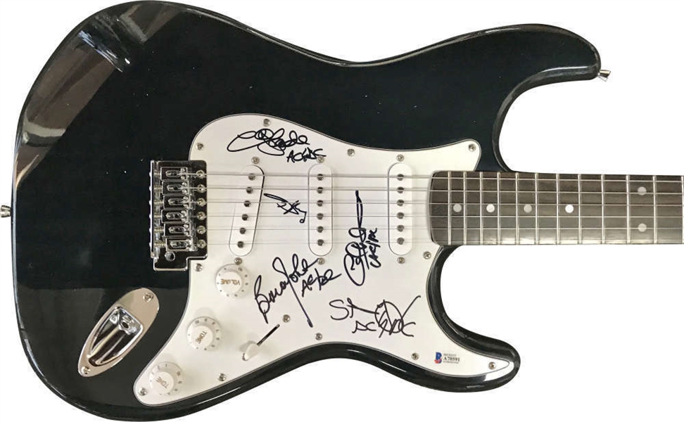 AC/DC Group Signed Stratocaster Style Electric Guitar w/ 5 Signatures (Beckett/BAS)