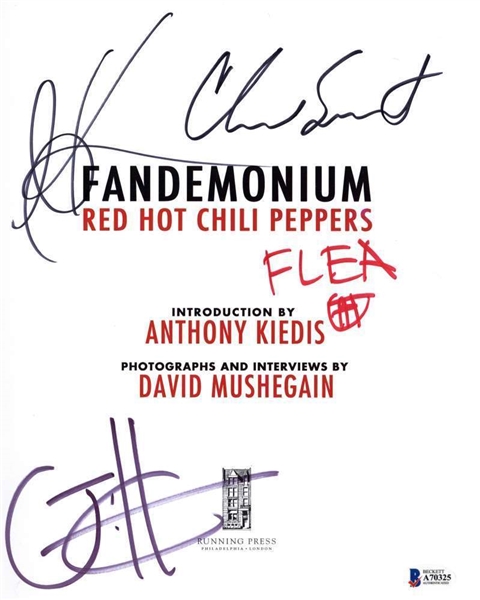 Red Hot Chili Peppers Group Signed "Fandemonium" Book (Beckett/BAS)