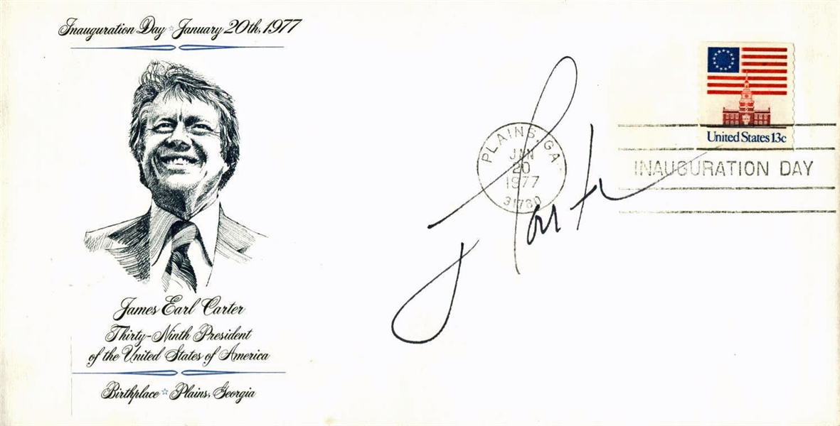 Jimmy Carter Signed 1977 Inauguration Day First Day Cover (JSA)