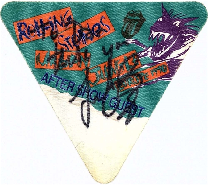 The Rolling Stones: Charlie Watts Signed Urban Jungle Tour 1990 Backstage Pass (Beckett/BAS)