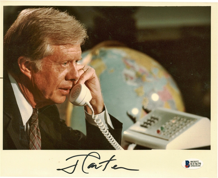 President Jimmy Carter Signed 8" x 10" Color Photograph (Beckett/BAS)