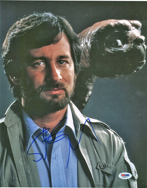 Steven Spielberg ET Signed 11" x 14" Photograph (PSA/DNA)