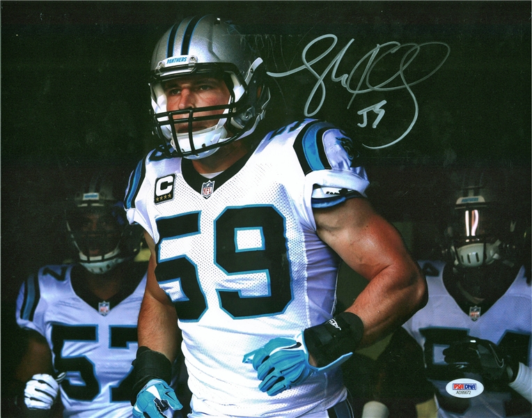 Luke Kuechly Signed 11" x 14" Photograph (PSA/DNA)