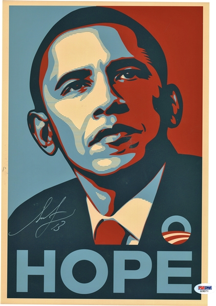 Shepard Fairey Signed Obama HOPE 11" x 14" Photograph (PSA/DNA)