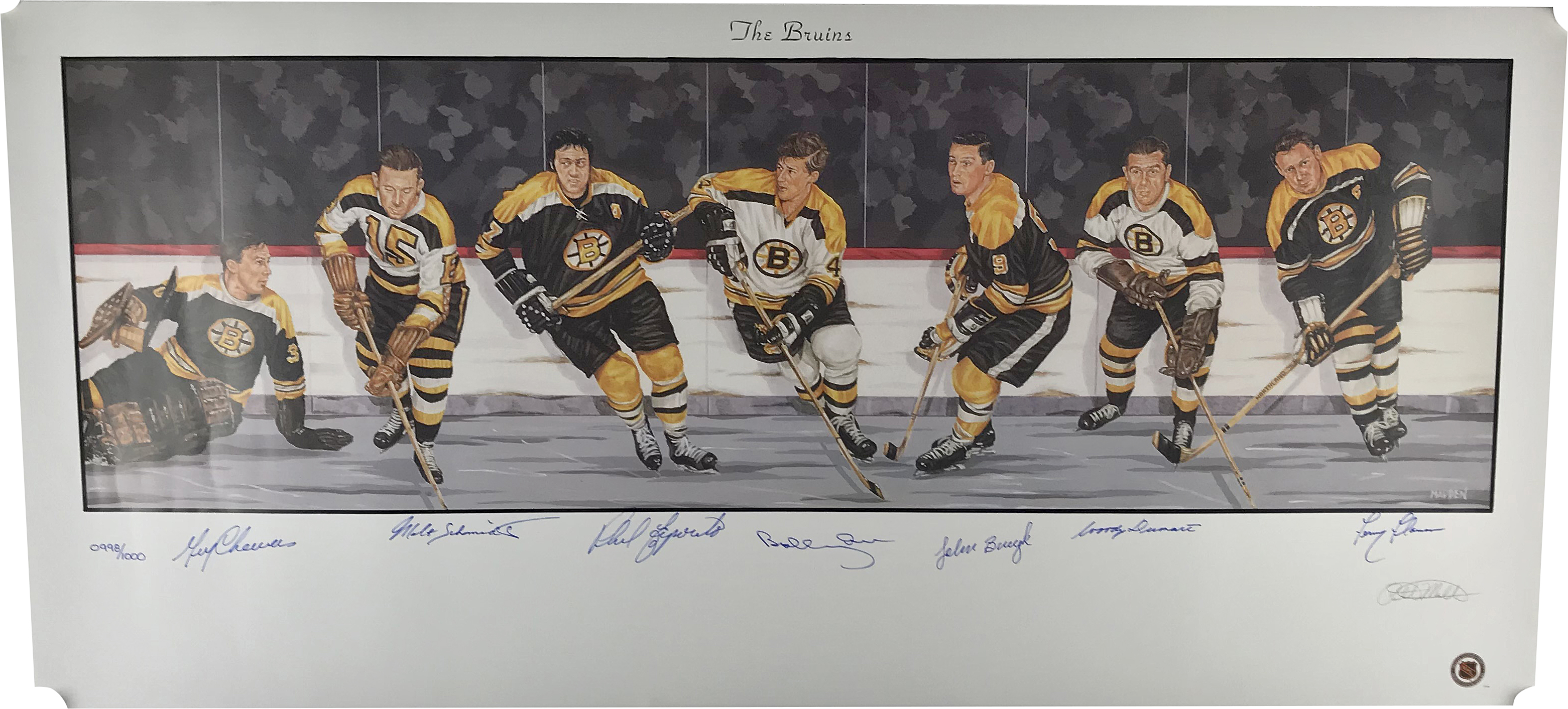Lot Detail Boston Bruins Hall Of Famers Signed 18 X 39 Lithograph W