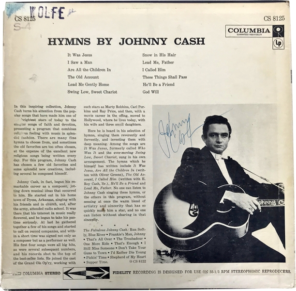 Johnny Cash Exceptional Vintage Signed "Hymns by Johnny Cash" Album (Beckett/BAS)