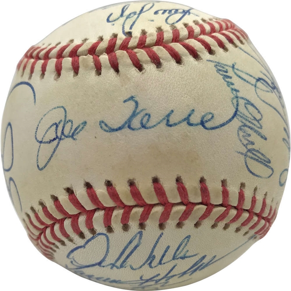 1998 World Series Champion NY Yankees Team Signed OAL (Budig) Baseball w/ an Impressive 22 Members Including Jeter & Rivera! (PSA/DNA)