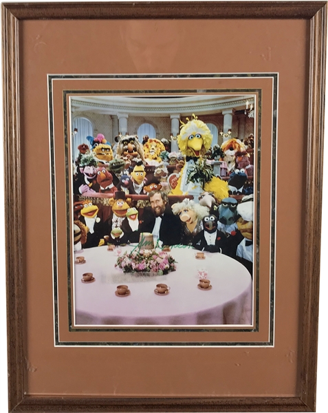 Jim Henson Signed 8" x 10" Color Photograph Framed Display (Beckett/BAS Guaranteed)