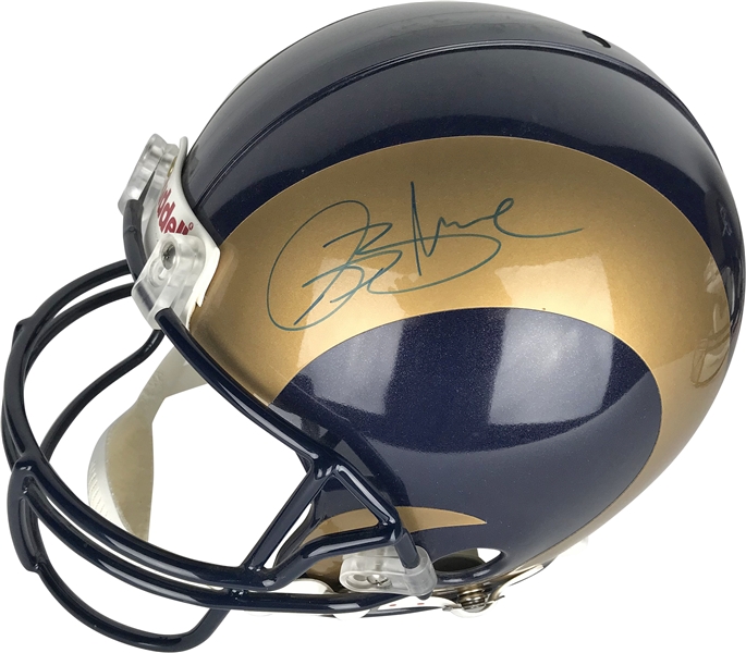 Isaac Bruce Signed PROLINE Rams Helmet (Beckett/BAS Guaranteed)