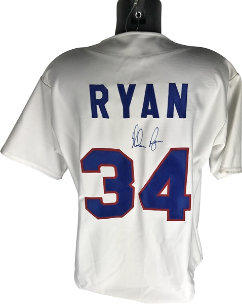 Nolan Ryan Signed Texas Rangers Jersey (Beckett/BAS Guaranteed)