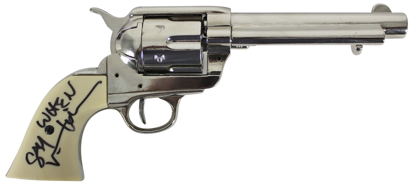 Tombstone: Val Kilmer Signed & Inscribed Replica Revolver (BAS/Beckett)